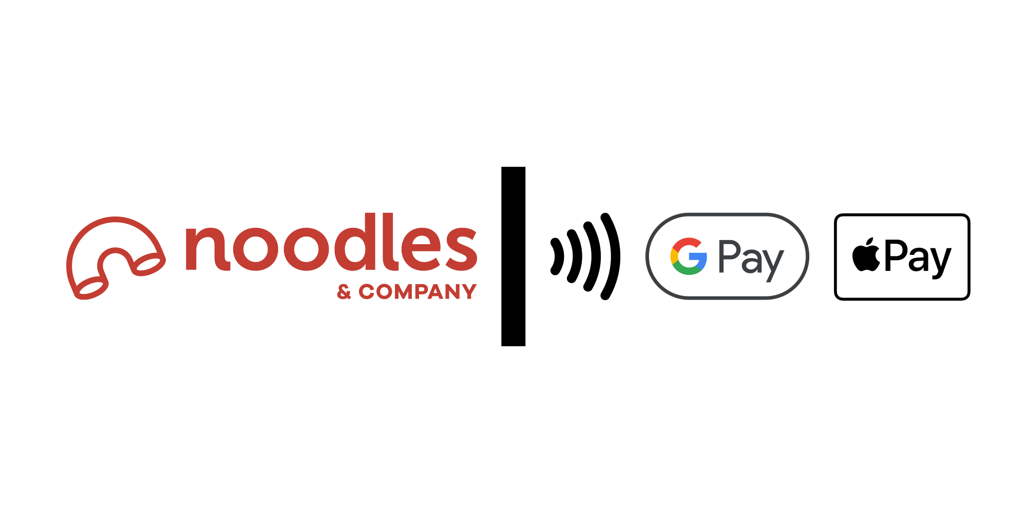 Noodles & Company accepts contactless payments, as well as Apple Pay online/in-app.