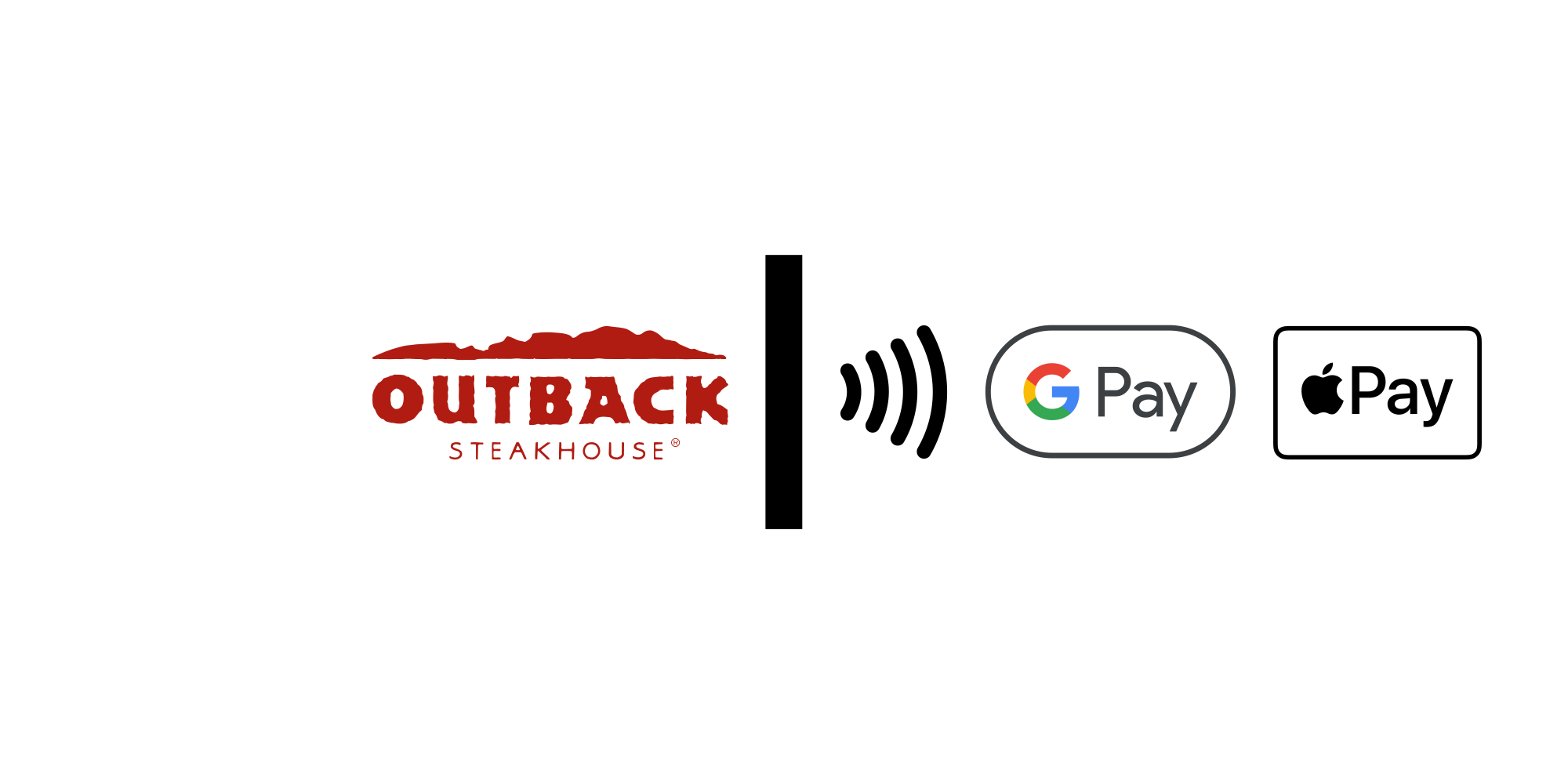 Outback accepts contactless payments, as well as Google Pay & Apple Pay online/in-app.