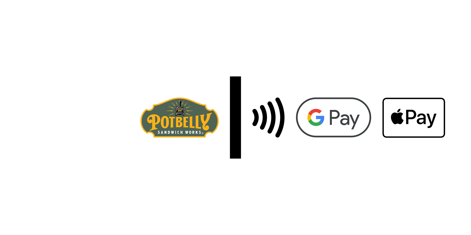 Potbelly Sandwich Works accepts contactless payments, as well as Google Pay & Apple Pay online/in-app.