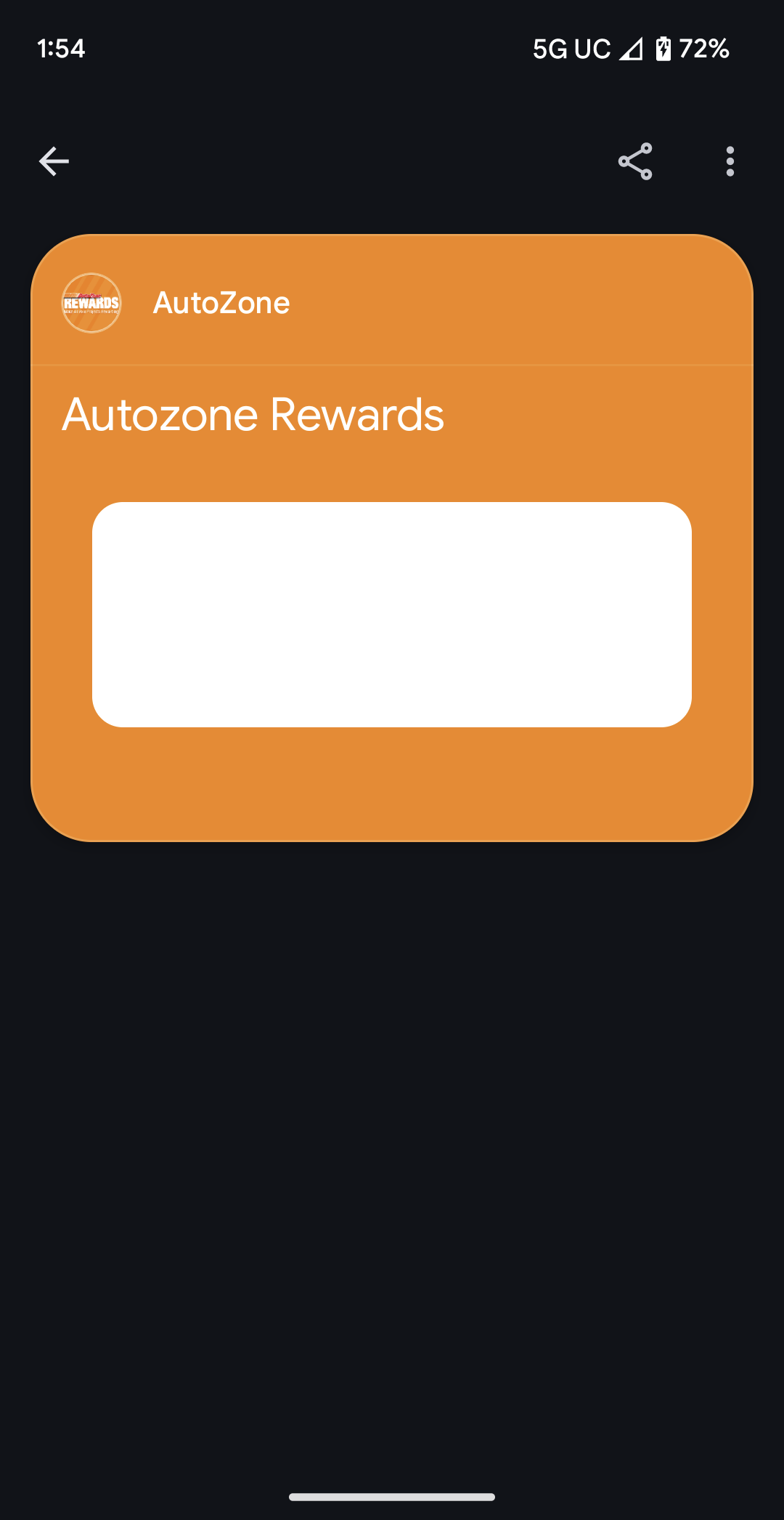 AutoZone supports adding its AutoZone rewards pass to Google Wallet.