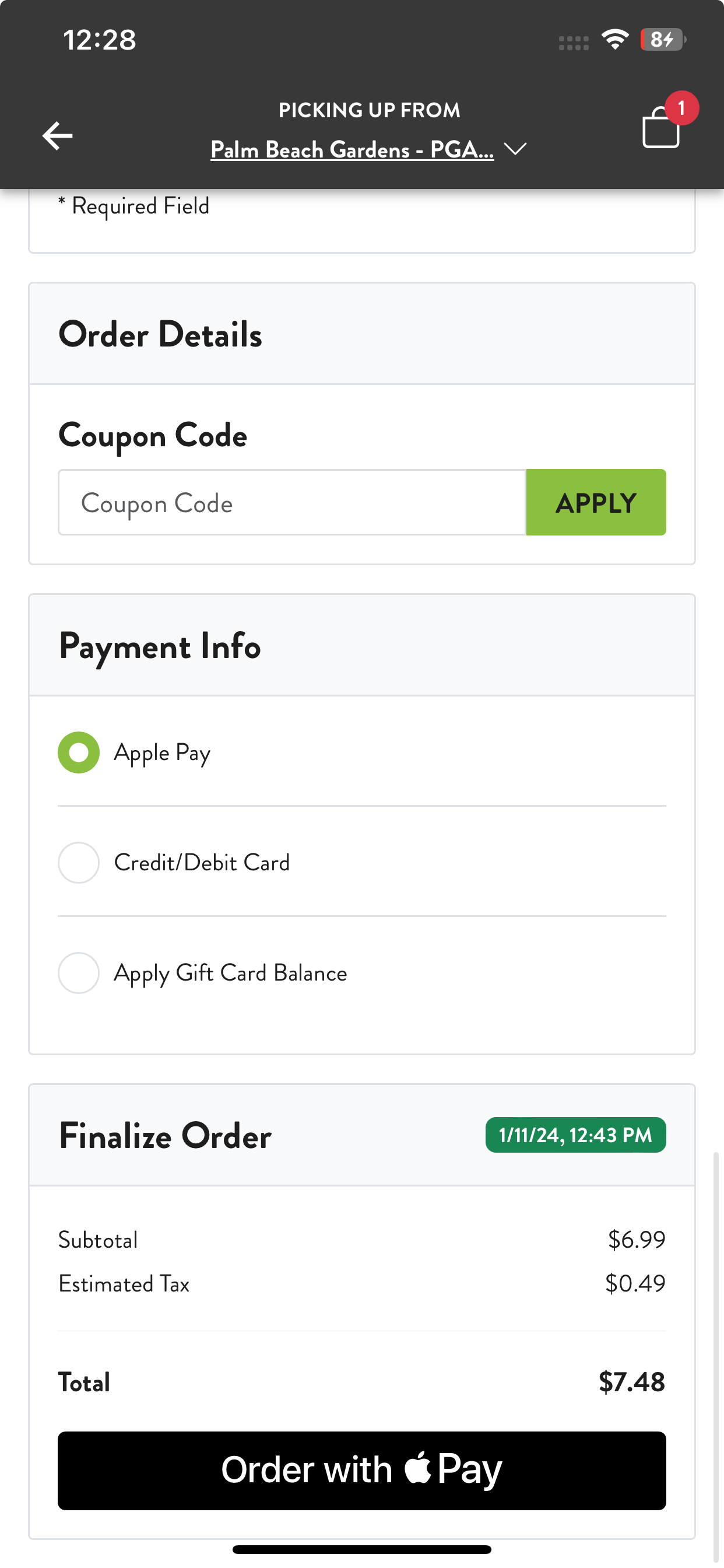 BurgerFi accepts Apple Pay in-app.