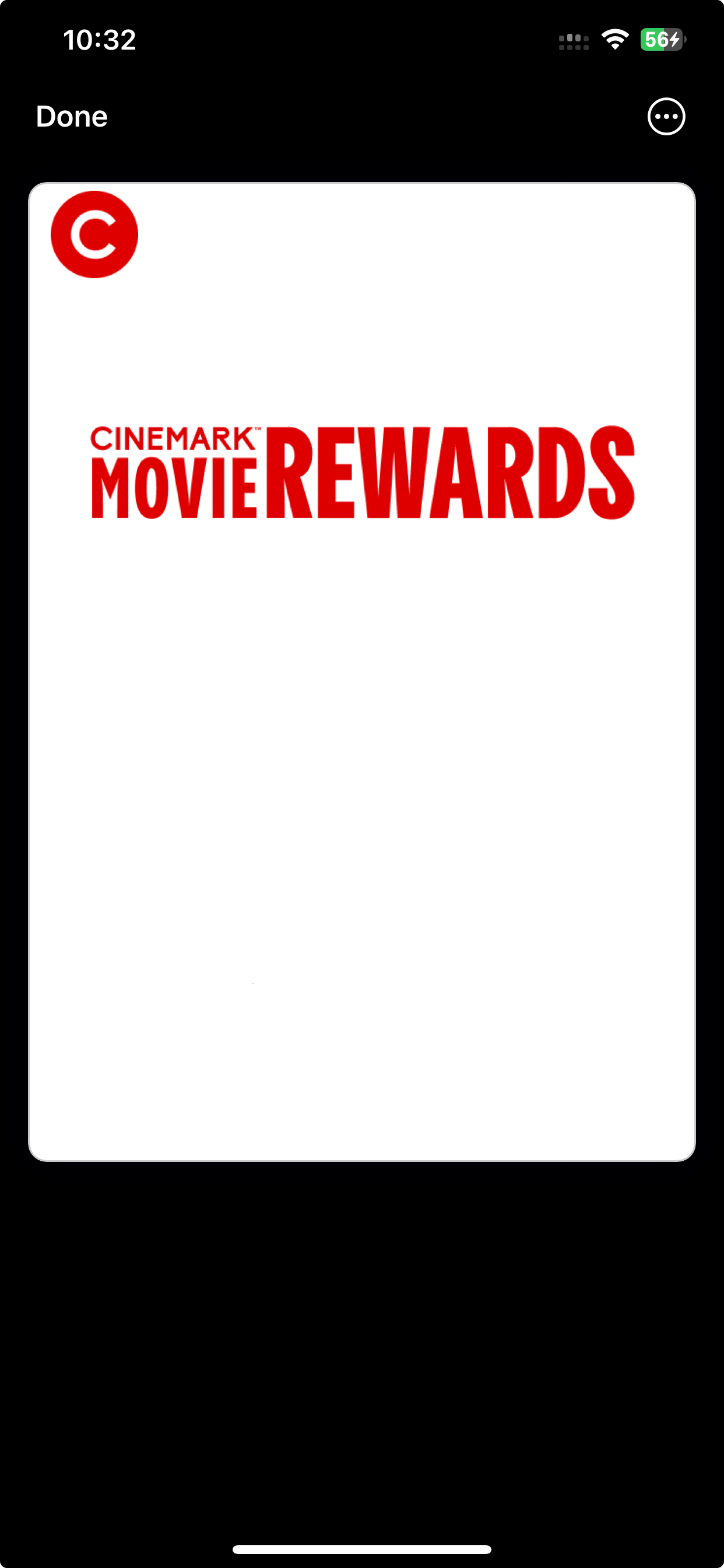 Cinemark supports Apple Wallet for its rewards card.