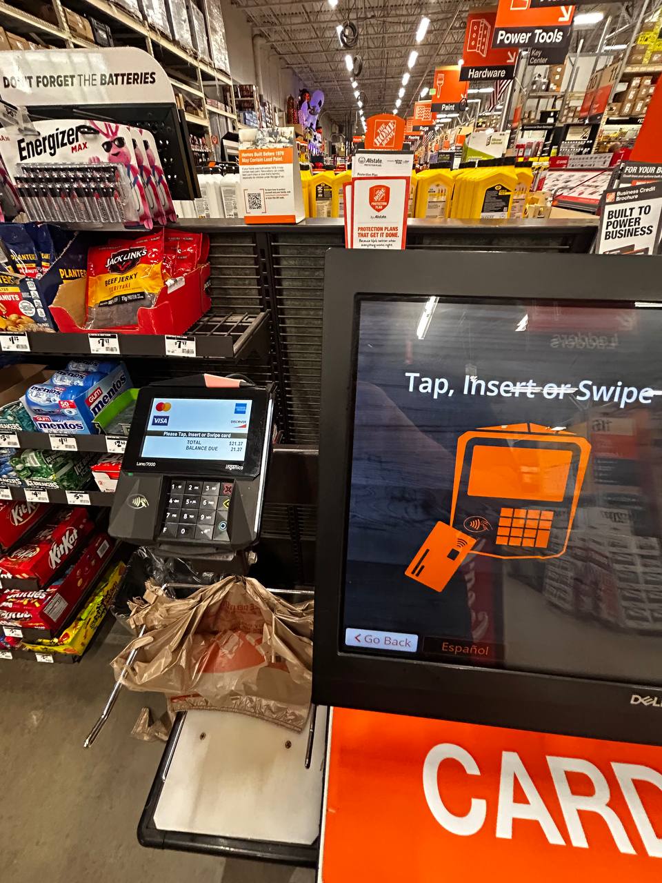 Home Depot accepts contactless payments.