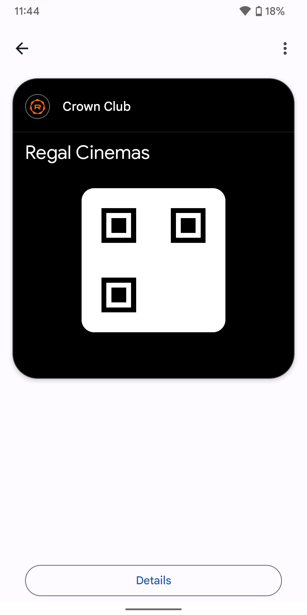 Regal supports Google Wallet for its rewards card.