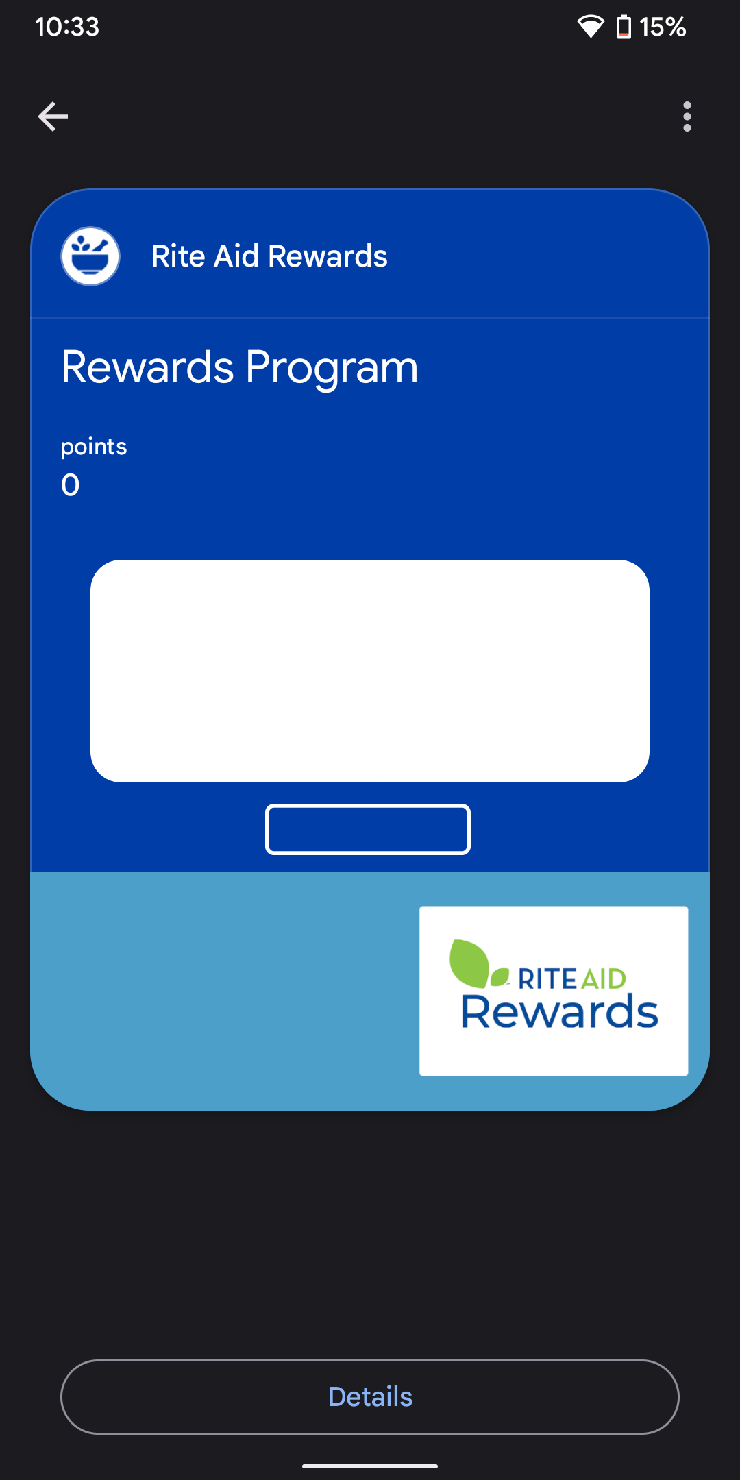 Rite Aid allows its loyalty card to be added to Google Wallet.