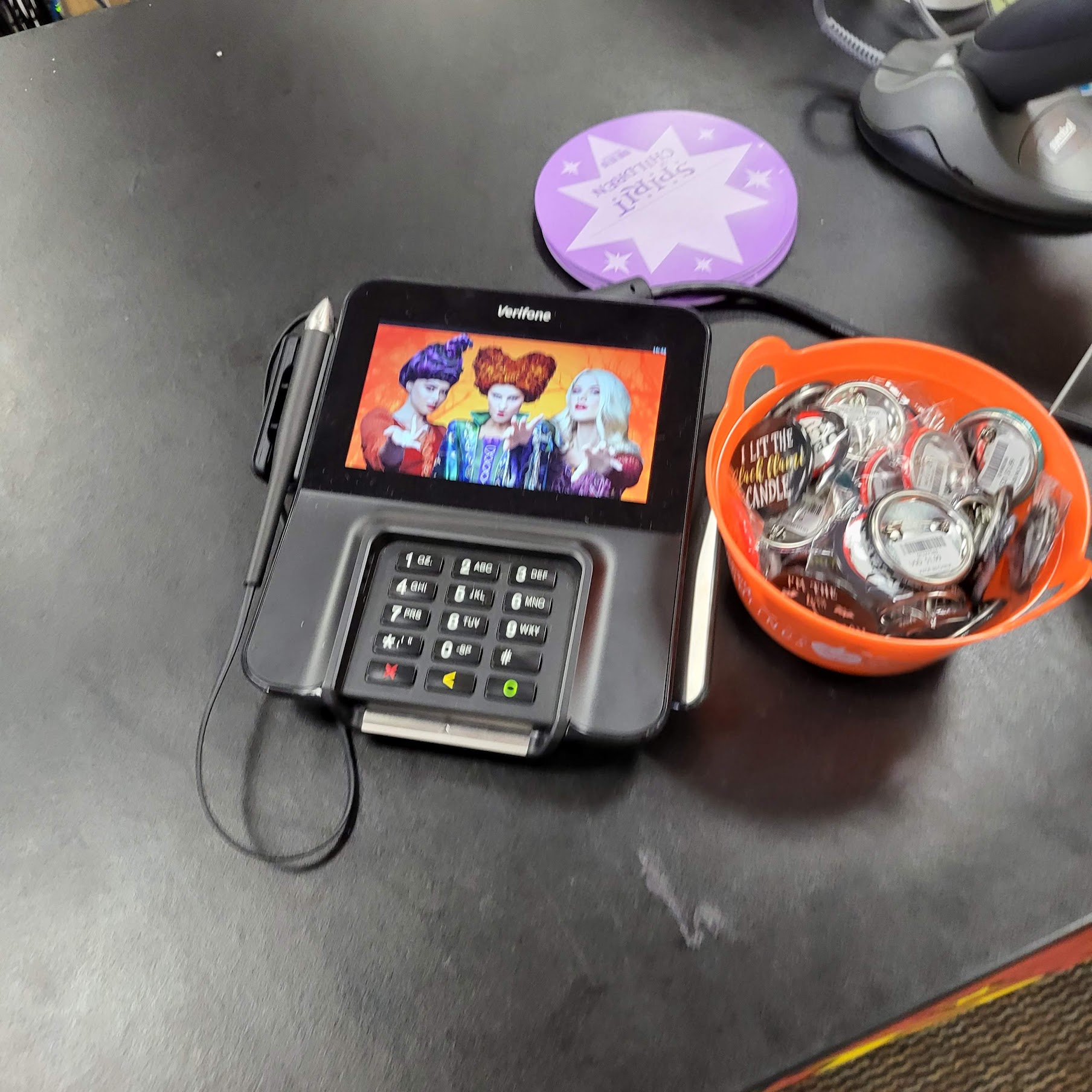Spirit Halloween accepts contactless payments.