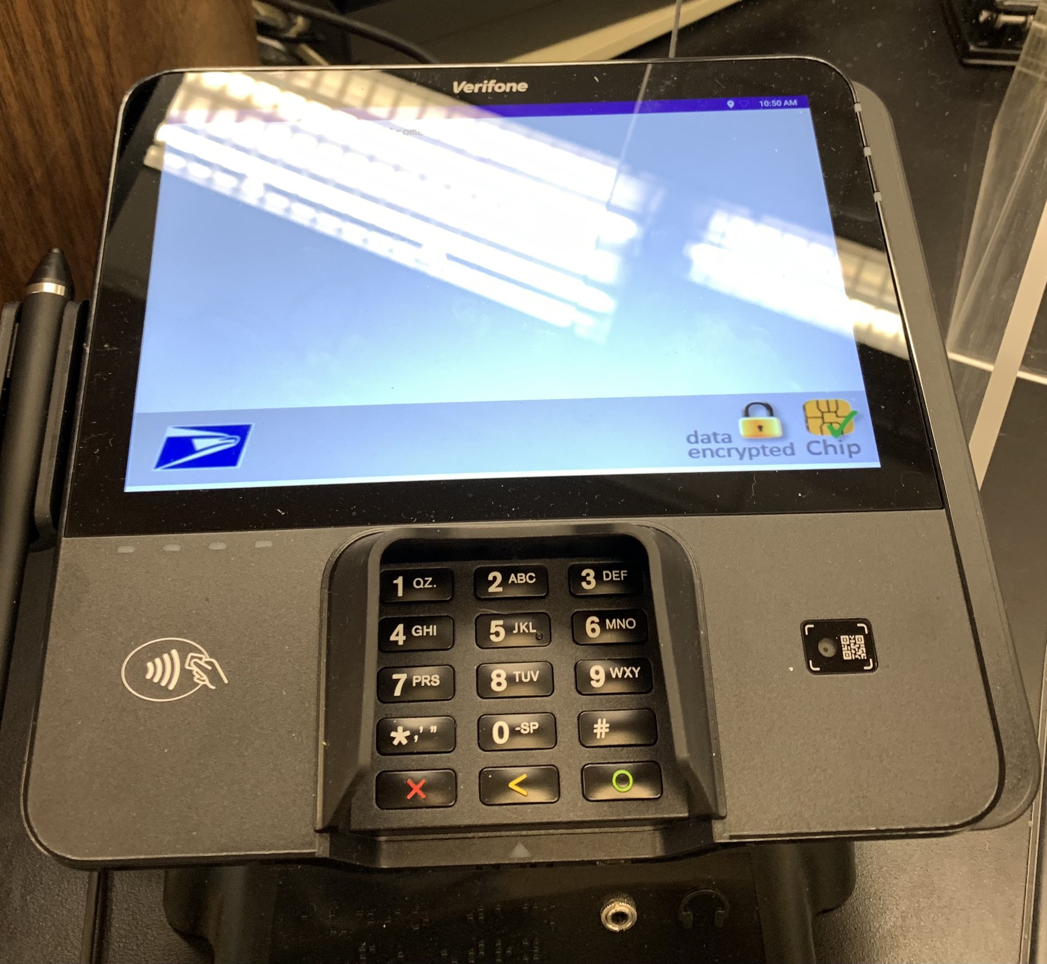 USPS accepts contactless payments.