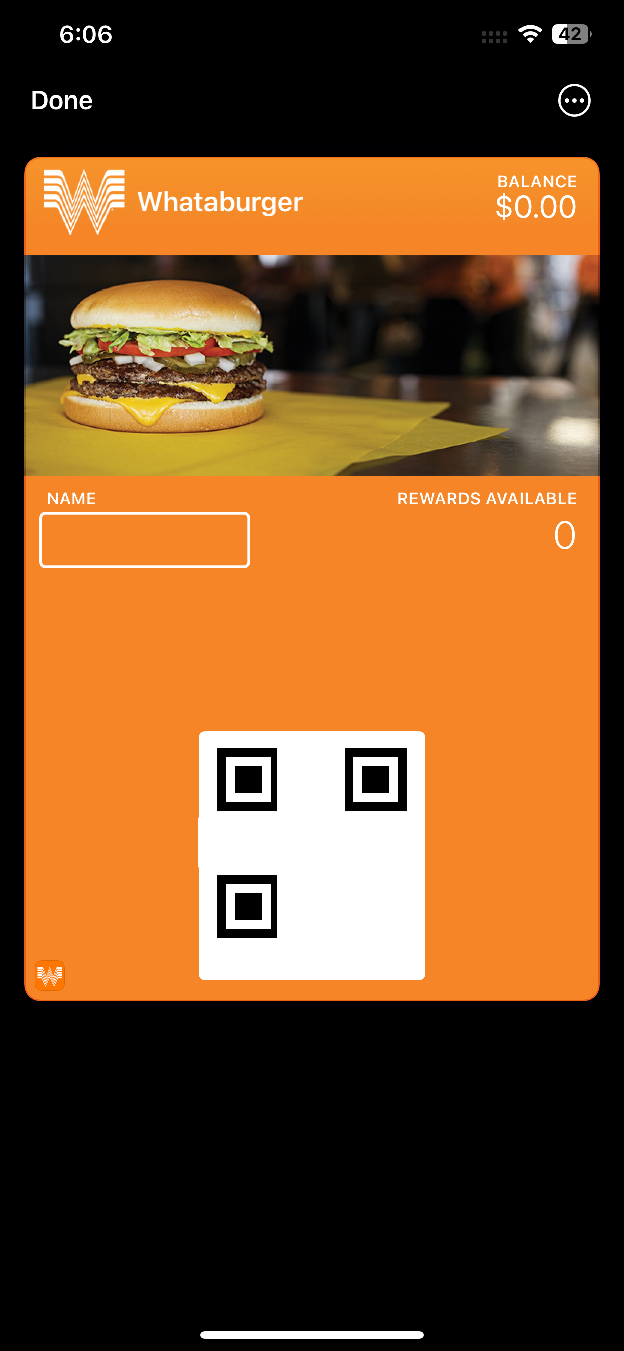 Whataburger allows its Whataburger Rewards pass to be added to Apple Wallet.